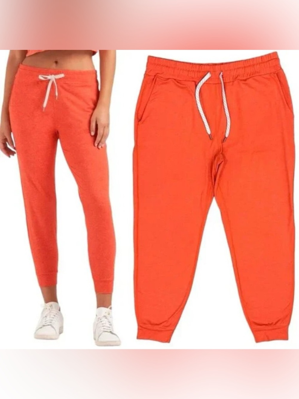 Vuori Coral-Orange Drawstring Joggers